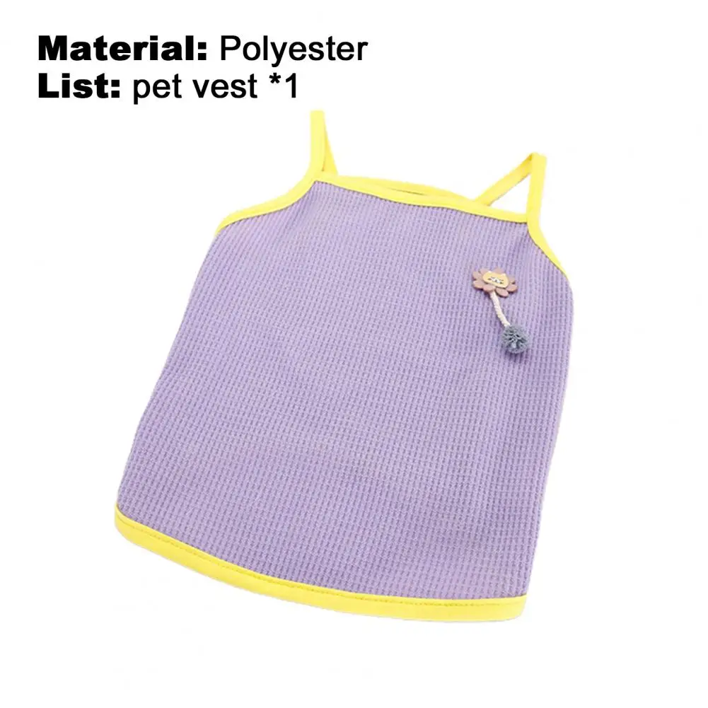 

Polyester Pet Camisole Sleeveless Two-legged Polyester Breathable Puppy Vest T-Shirt For Summer Summer Teddy Pomeranian Sling