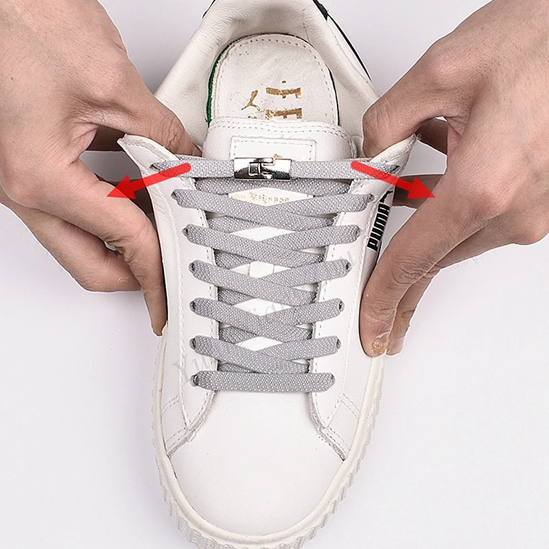 Cross buckle Elastic Shoe laces No Tie Shoelaces for Sneakers Flat Shoelace Kids Adult elastic Laces One Size Fits All Shoes