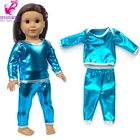 Кукла-Реборн, 43 см, серебристый пижамный комплект, для куклы американского поколения 18 дюймов