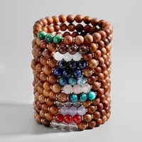 oaiite 8mm wooden beads healing bracelet natural onyx stone bracelets bangles prayer reiki meditation jewelry best friend gifts