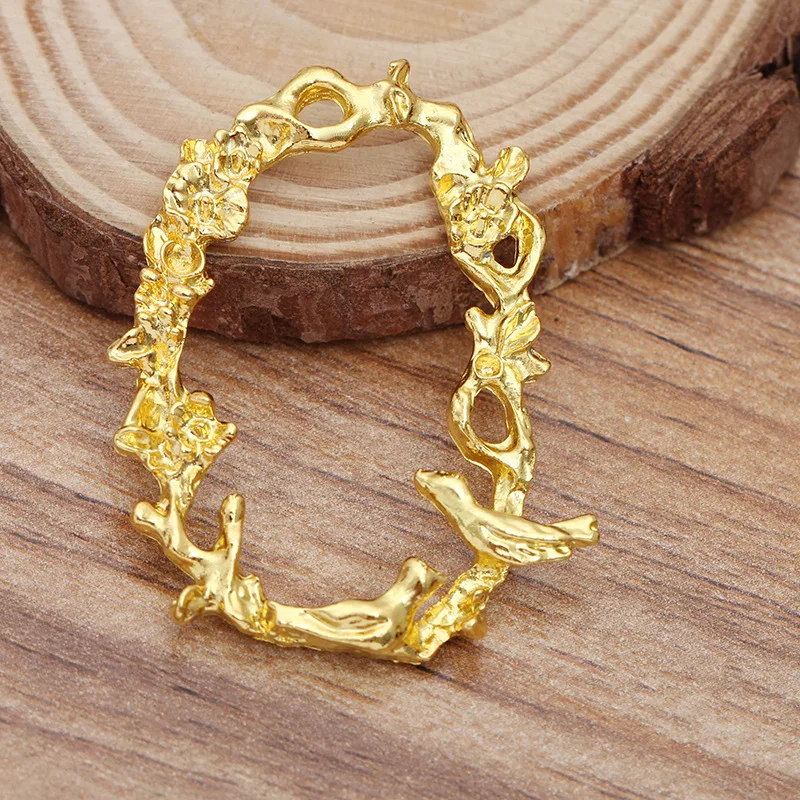 10 шт. цинковый сплав металл литой виноград лист птица на ветке Цветы подвеска