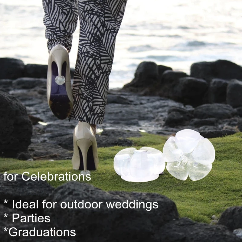 50 Pairs/Lot Heel Protectors High Heeler Latin Stiletto Heel Shoes Covers Caps Antislip Heel Stoppers For Bridal Wedding Party