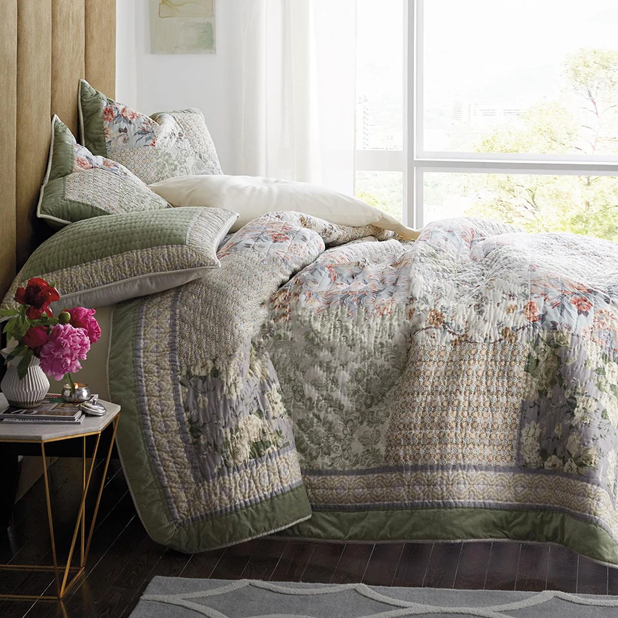 CHAUSUB хлопковое лоскутное покрывало набор из 3 предметов стеганые одеяла