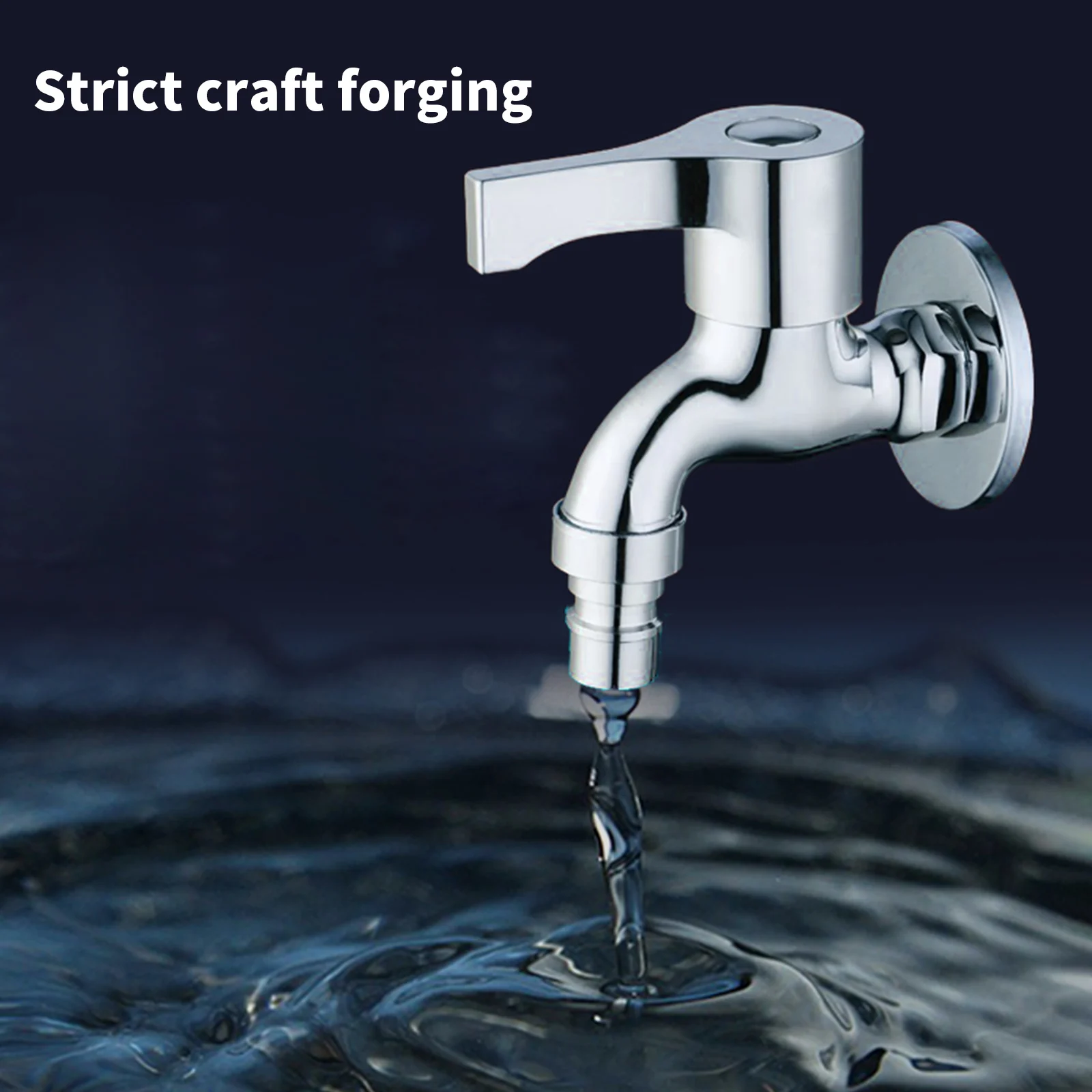 

Wall Mounted Water Faucet Kitchen Rotatable Spout Single Handle Sink Basin Faucet Adjustable For Laundry Washing Machine Sturdy