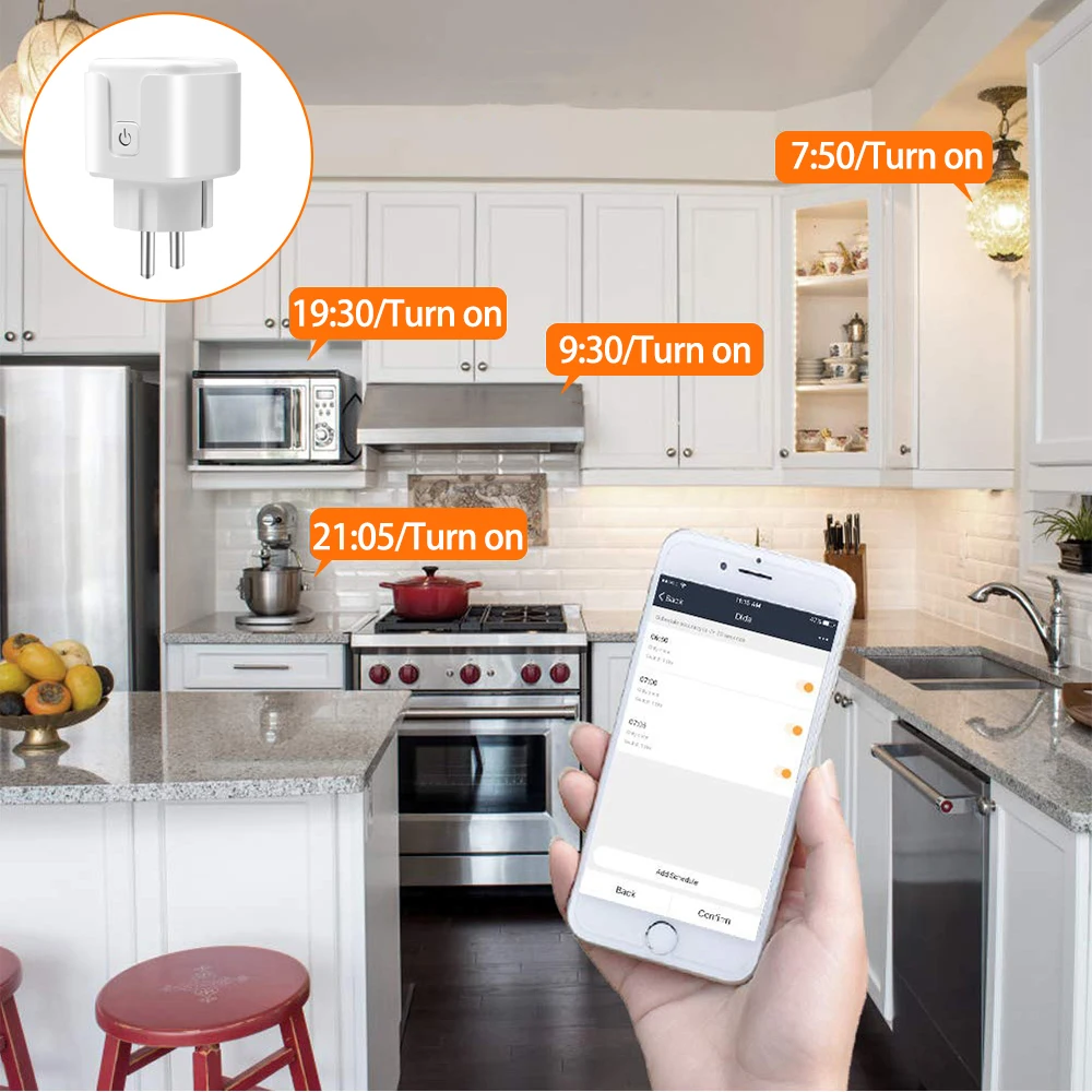 Смарт-розетка kebidu 110-220 В Wi-Fi с таймером Alexa | Электроника