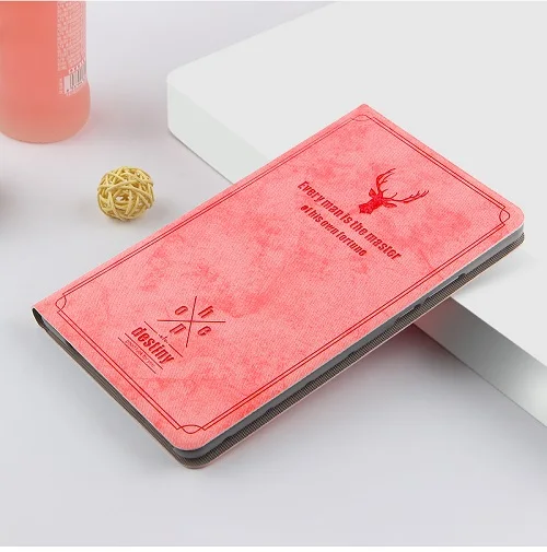 Для HUAWEI Mediapad M5 lite, 8,0 дюймов, кожаный чехол с откидной крышкой, ультра тонкий, высокое качество, с PC+ PU держателем, для 8,0 дюймов, pc tablet - Цвет: pink