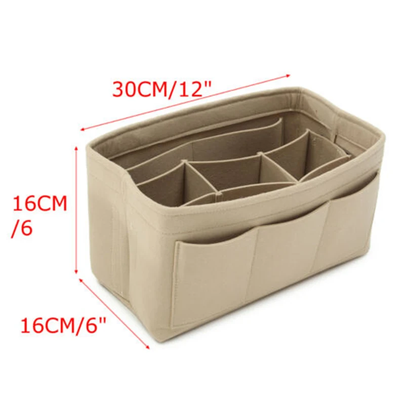 

Purse Organizer Felt Bag Insert Organizer Multi-pockets Detachable Purse FOU99