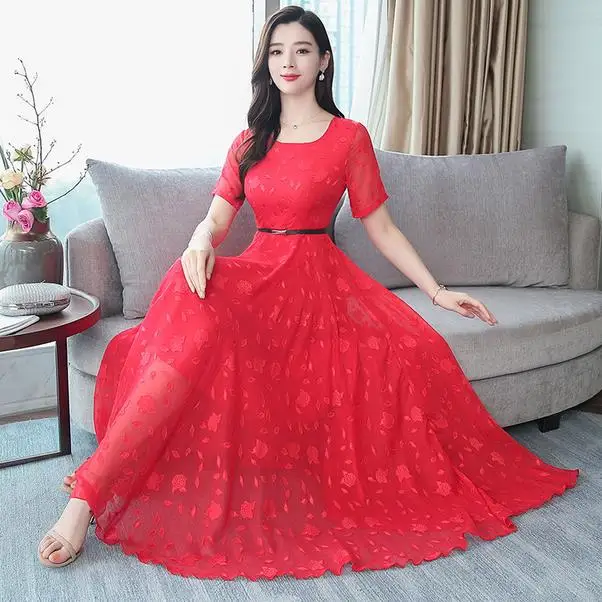 Черное белое красное Элегантное летнее платье большого размера Vestidos женские