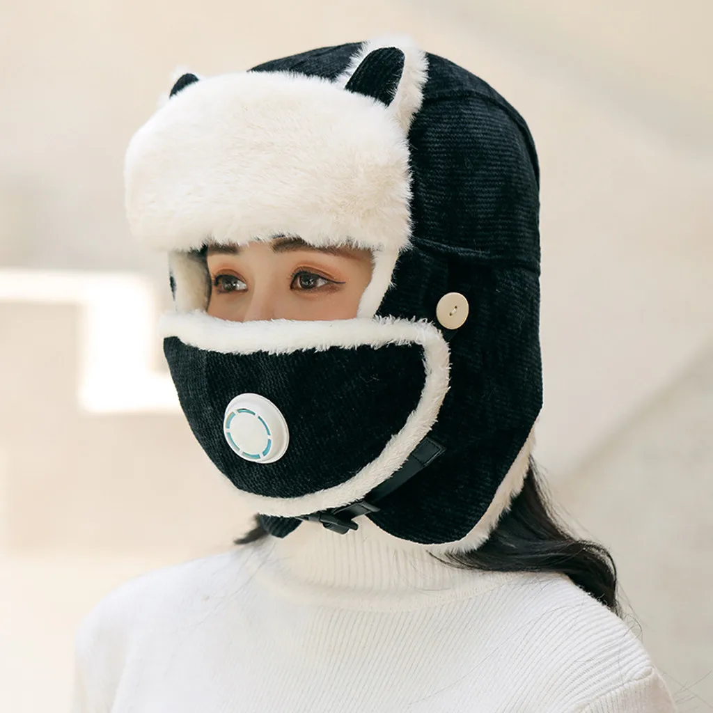 Мужская шапка-бомбер Русская Шапка-ушанка ушанка маска для лица зимние теплые