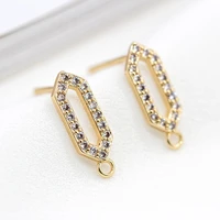 xuqian high quality wholesale 14k gold plated earring findings and components with 4 514mm for diy jewelry making a0078