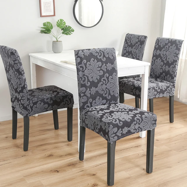 Роскошные жаккардовые тканевые дешевые чехлы на стулья универсальные размеры