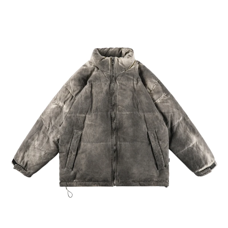 Грязный цвет печати Толстая стеганая куртка для мужчин s High Street зимние старые