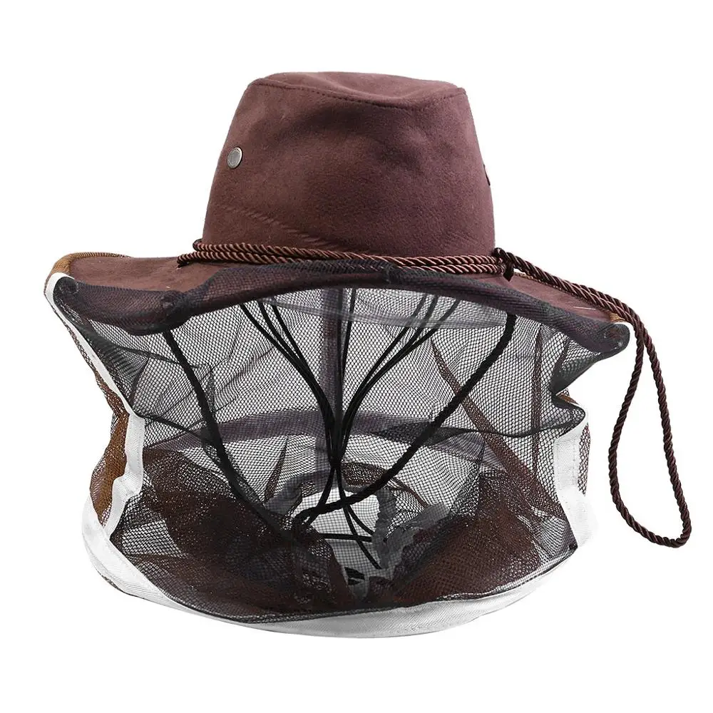 Anti Bee Face Mask jean fabric nylon net yarn Hat Beekeeping Protector Cap Beekeeper Fly Insect Net Cowboy comfortable design CD | Дом и сад