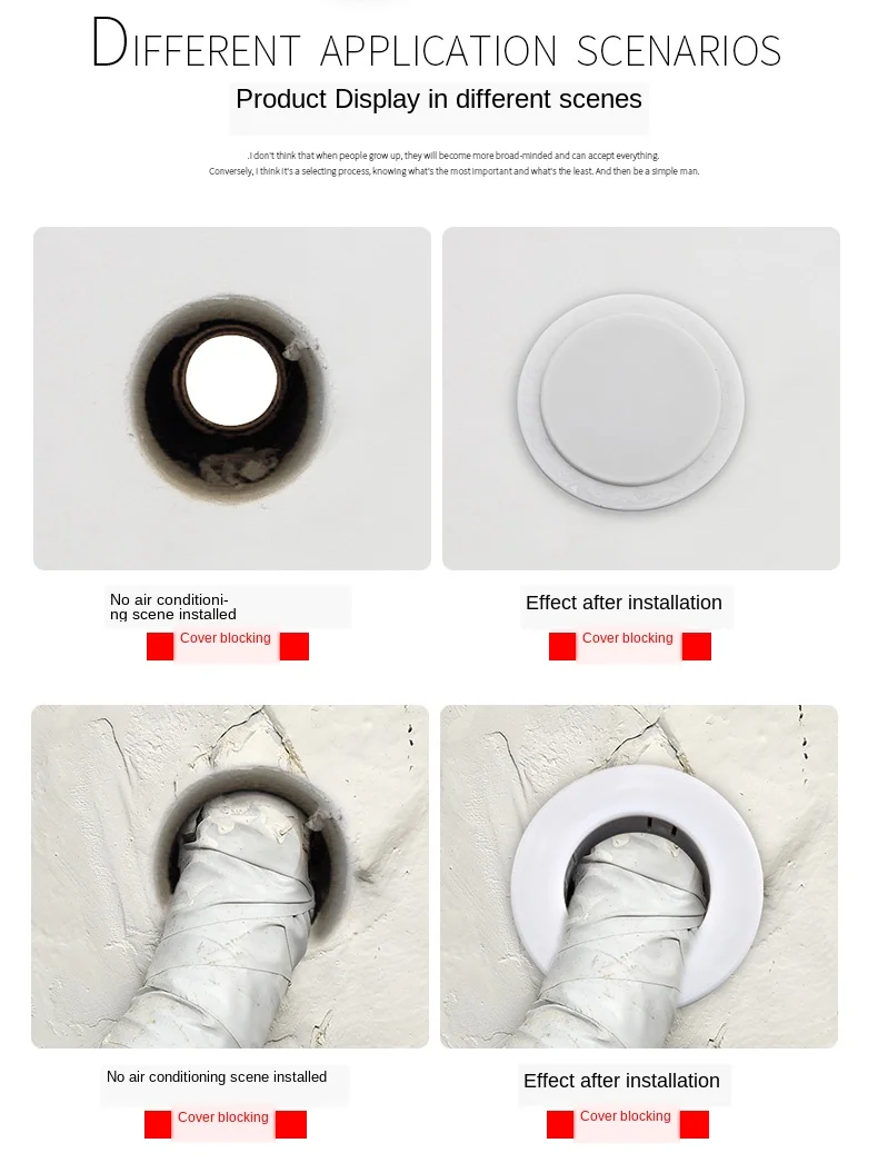 Декоративная крышка отверстия для кондиционера уплотнительная труб|Запчасти