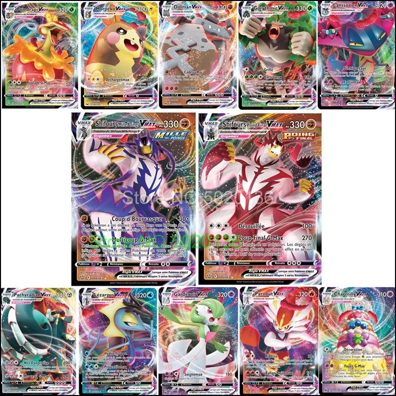 Карты Pokemon GX блестящие карты TAKARA TOMY игровая бирка команда VMAX V MAX битва на картах