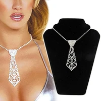 hot sales%ef%bc%81%ef%bc%81%ef%bc%81new arrival women vintage rhinestone inlaid tie long necklace wedding jewelry accessory gift wholesale dropshipping