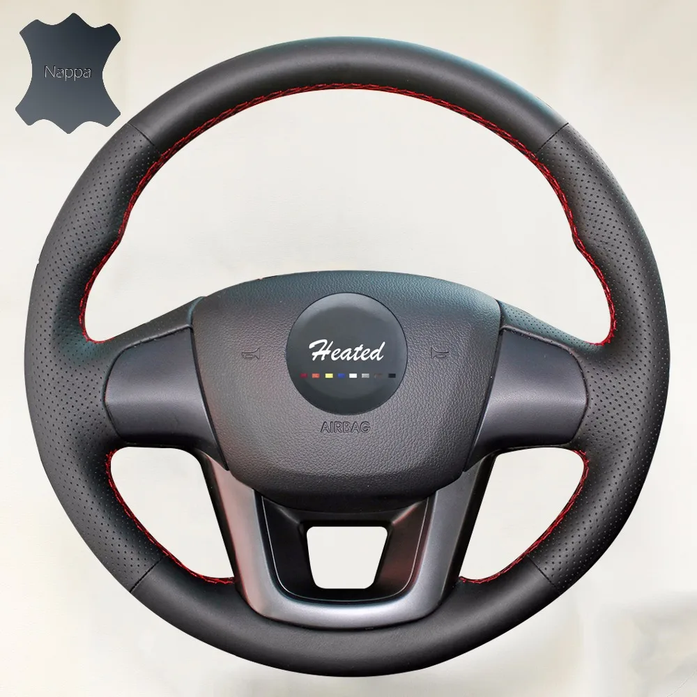 Флейта на руль для Kia K2 Rio 2011 2012 2013|steering wheel cover stitch|cover on steering wheelsteering stitching |