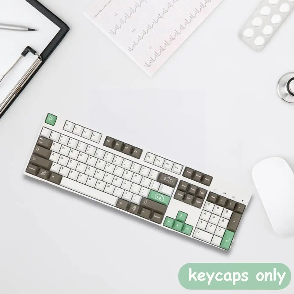

Для механических клавиатур Gmk Ursa Keycaps, высота, сублимация, материал Pbt для 61/64/68 // 78/84/87/96/104/108/980 механических клавиатур Y1o5