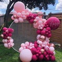 121pcs macaron pink balloon garland arch kit metallic rose gold balloons wedding birthday party decorating baby shower supplies