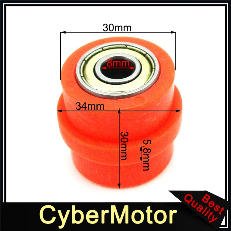 Натяжной ролик 8 мм для мотора Pit мотоцикла мотокросса квадроцикла 4 колеса