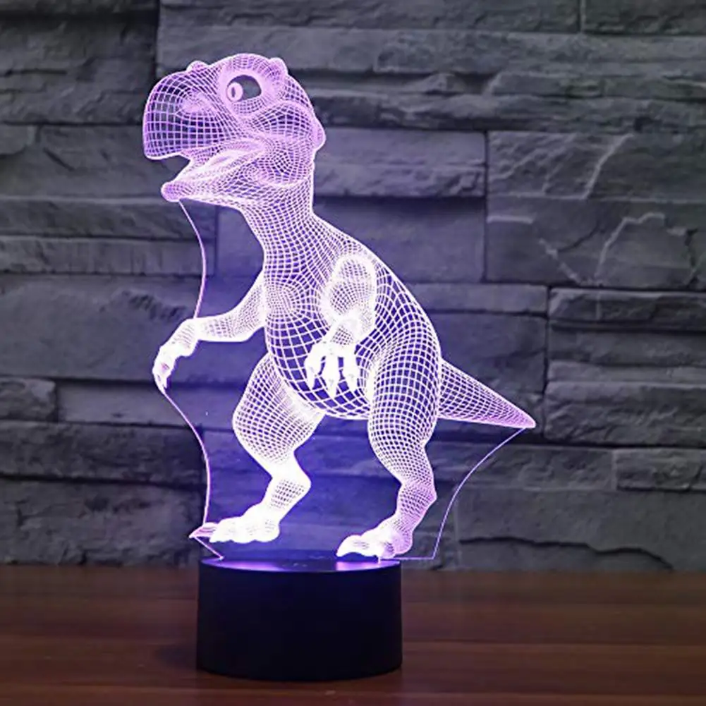 

Kids Children Warm Glow Dinosaur Halloween Lamp Touch Remote Control Ornaments Effectively Create Festival Atmosphere