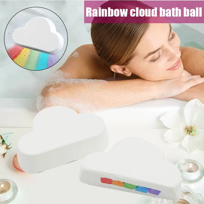 

Новое радужное облако, соляный шар для ванны 160 г, соль для ванны, эфирное масло для тела, шар для ванны, шар для ванны, Радужный Пузырь для душ...