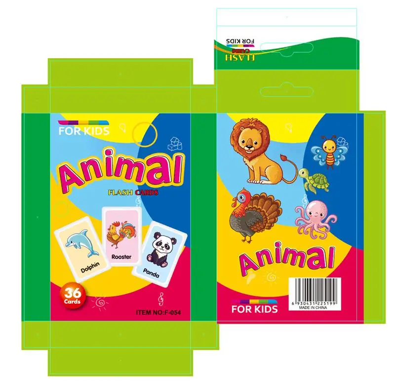 Когнитивная карта в форме животного детская книга с цветными английскими