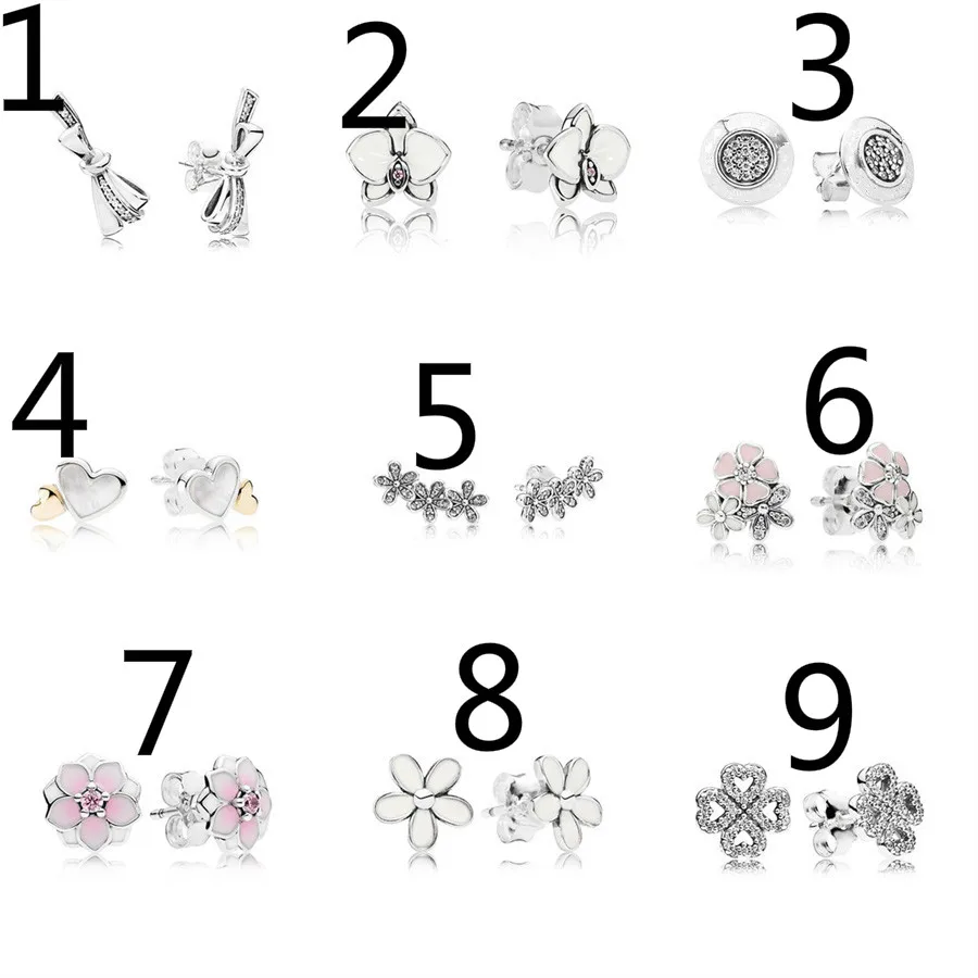 

Женские серьги-Пандоры из серебра 925 пробы, с кристаллами