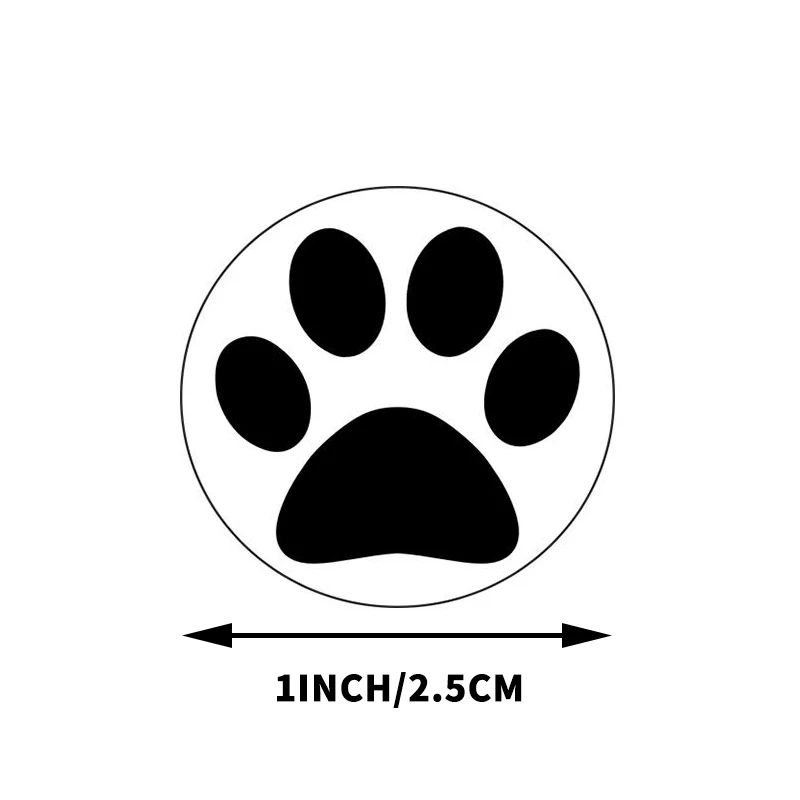 Наклейка с принтом Медвежья Лапа 500 шт./рулон|Канцелярские наклейки| |