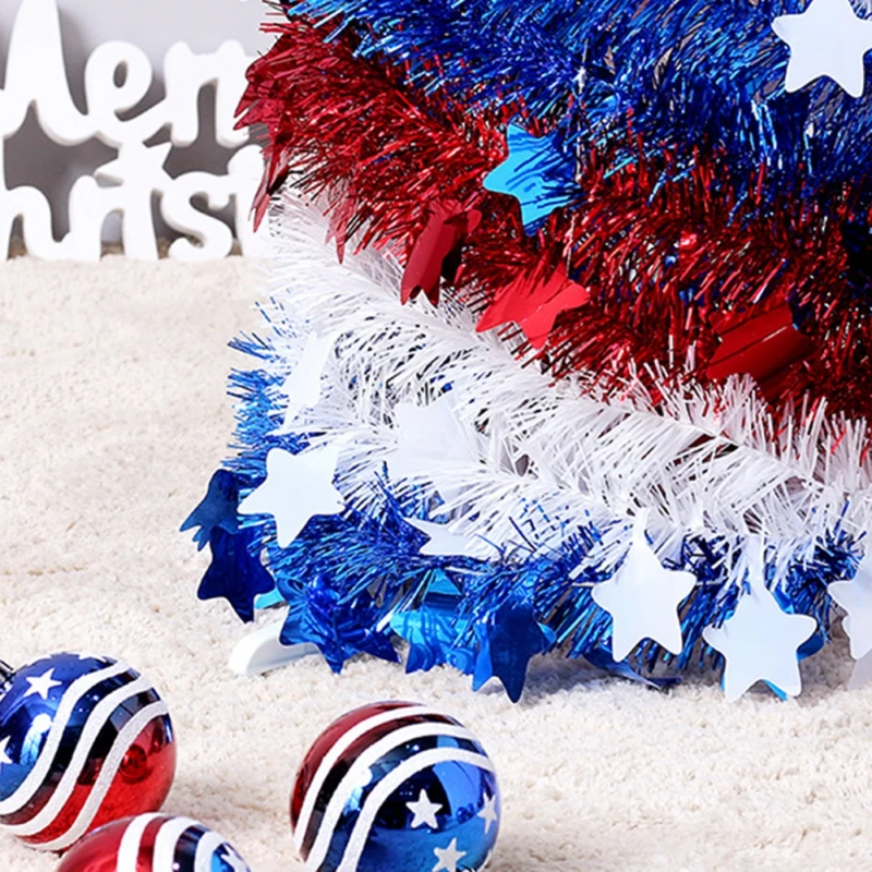 

U.S. American Independence Day Decoration,National Flag Color,Stars,Garland Top, For Decorations In Home,Hotel,Shopping Mall
