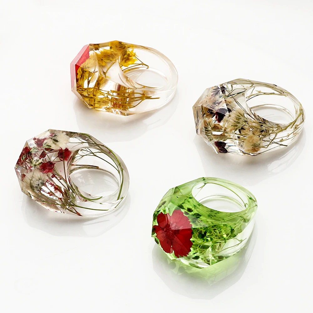 Кольцо женское с большим неправильным дизайном прозрачное кольцо ручной работы