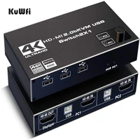 kvm switch 4k60hz usb switch kvm switcher hd mi2 0 splitter box for sharing keyboard mouse printer monitoring 2 in 1 out switch