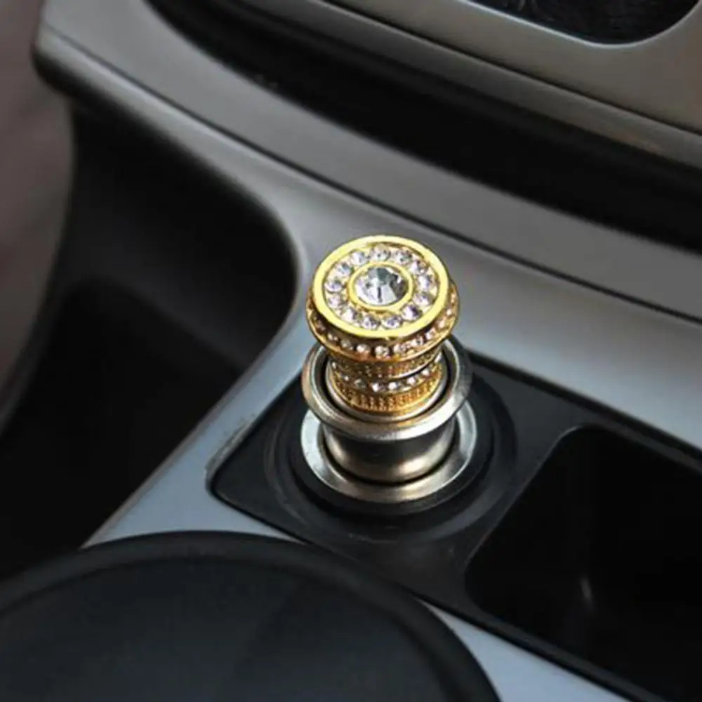 

Stylish Bling Car Universal Faux Crystal Cigarette Lighter Heater Auto Decor