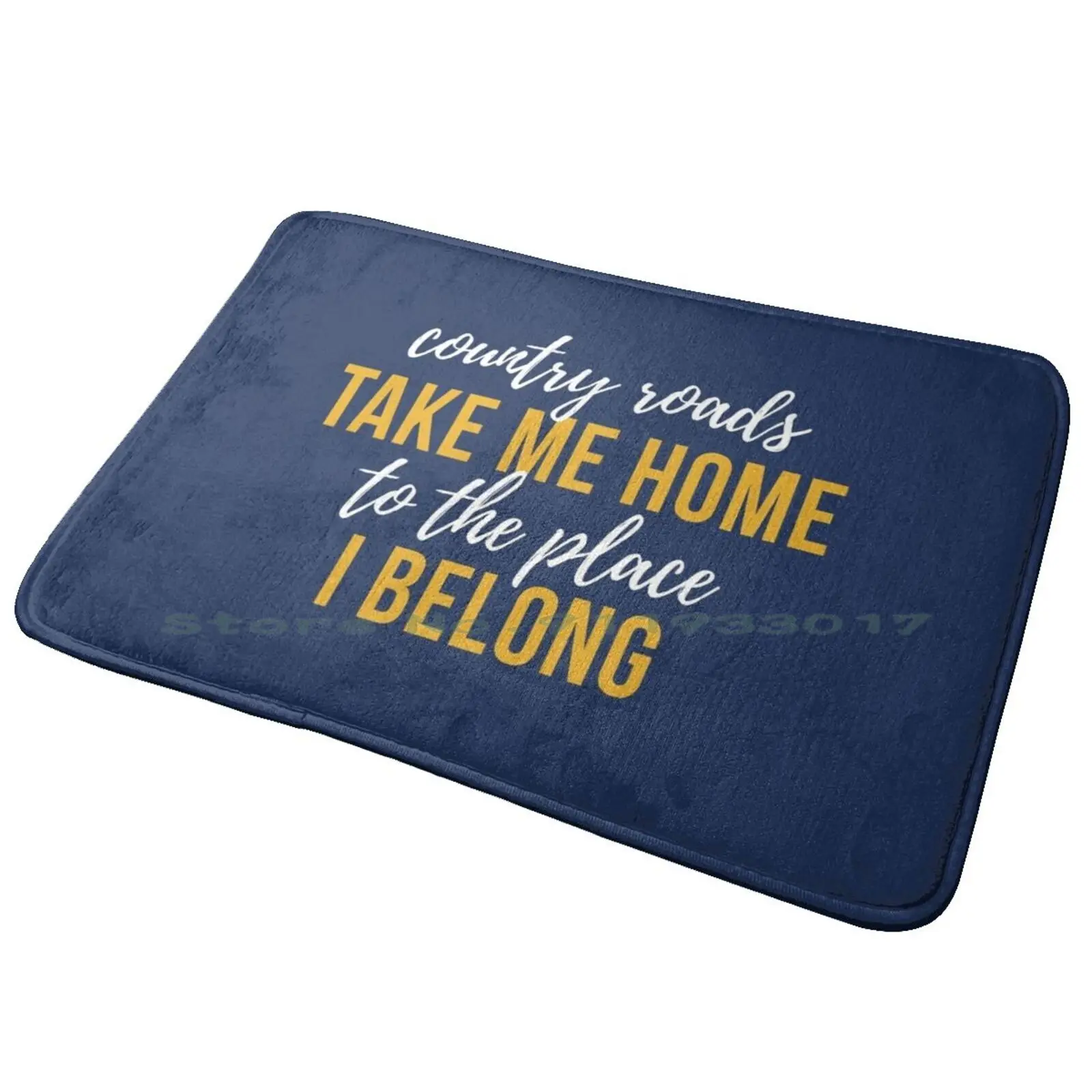 

Country Roads Take Me Home Entrance Door Mat Bath Mat Rug West Virginia Country Roads Take Me Home Wvu Travel Drive On The Road