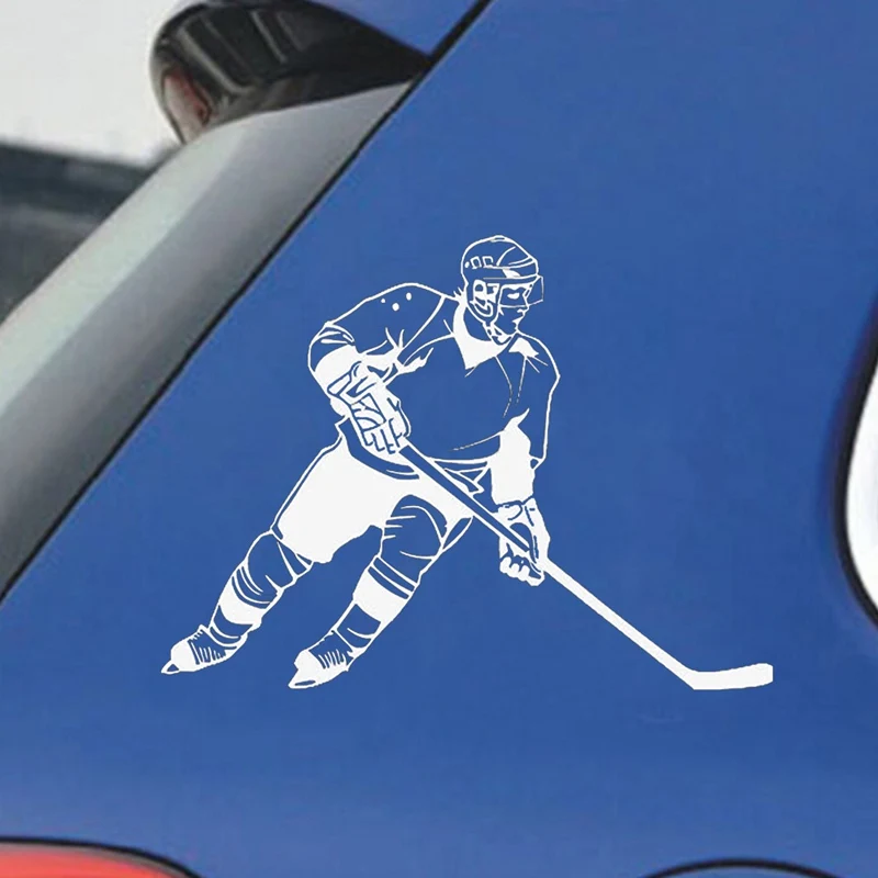 Творчество Хоккей автомобиля Спорт Стиль Модная Оконная Водонепроницаемая Солнцезащитная Виниловая наклейка 10см х 13см.