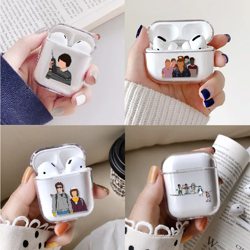 

Stranger Things Eleven Earphone Case For Apple iPhone Charging Box For AirPods Pro Hard Transparent Protective Cover Accessorie