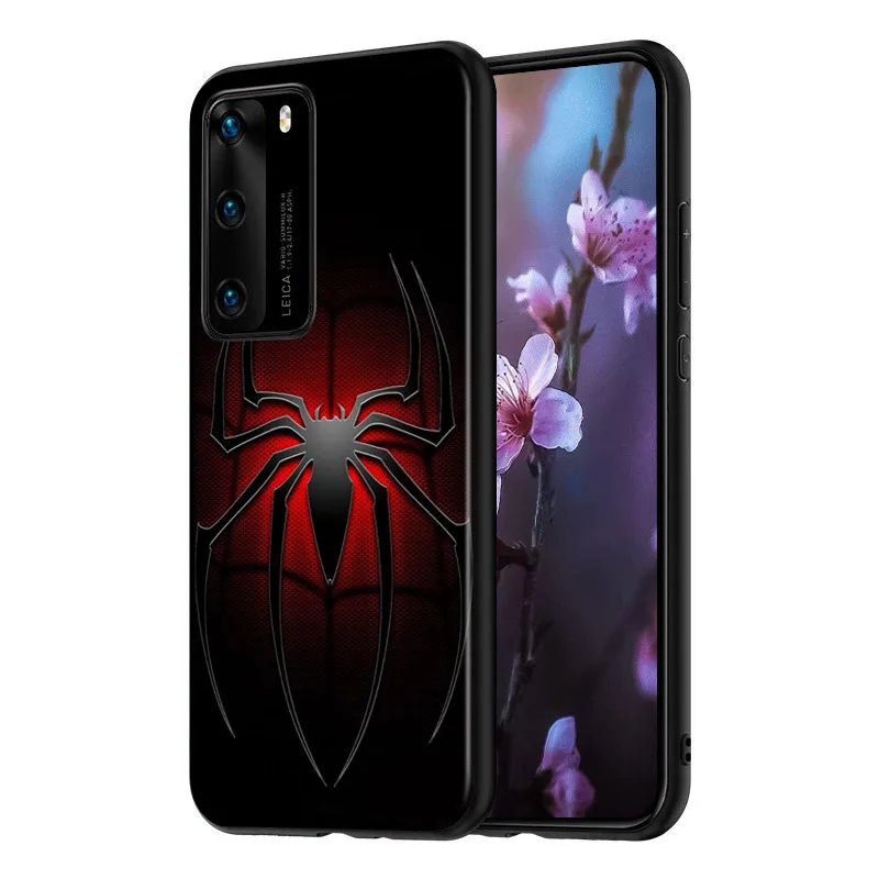 ТПУ силиконовый чехол с логотипом Человека-паука для Huawei P40 P30 P20 Pro P10 P9 P8 Lite E Plus 2019