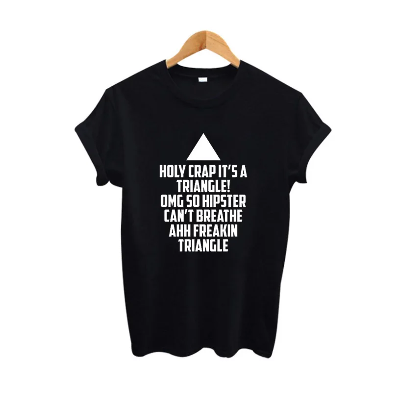 Holy shirse it a triangle Забавные футболки Harajuku графическая футболка летние топы женские