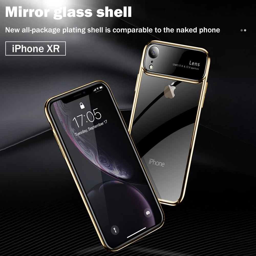 Luxury Plating Clear Phone Case for Iphone SE 2020 11 Pro Xs Max Xr X Shockproof Hard PC Glass Slim Cover IPhone 8 7 Plus |