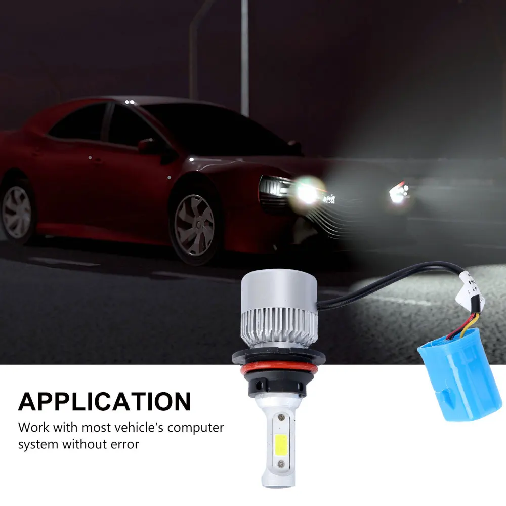 

2pcs S2 LED Headlight Bulb 36W 9-32V 8000LM Waterproof High Beam Low Beam Integrated Headlamp Car Head Light(9007)