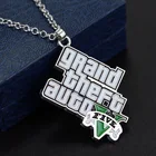 Новинка металлическая игра Ps44 Gta55 Grand Theftt Auto5 брелок для ключей для мужчин фанаты письмо Grand Theftt Autob рок Звездный брелок для ключей