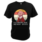 Футболка Technoblade Never Dies, футболка с надписью конструктор Youtuber, европейский размер, 100% хлопок, короткий рукав, круглый вырез, мягкие базовые Топы, футболка