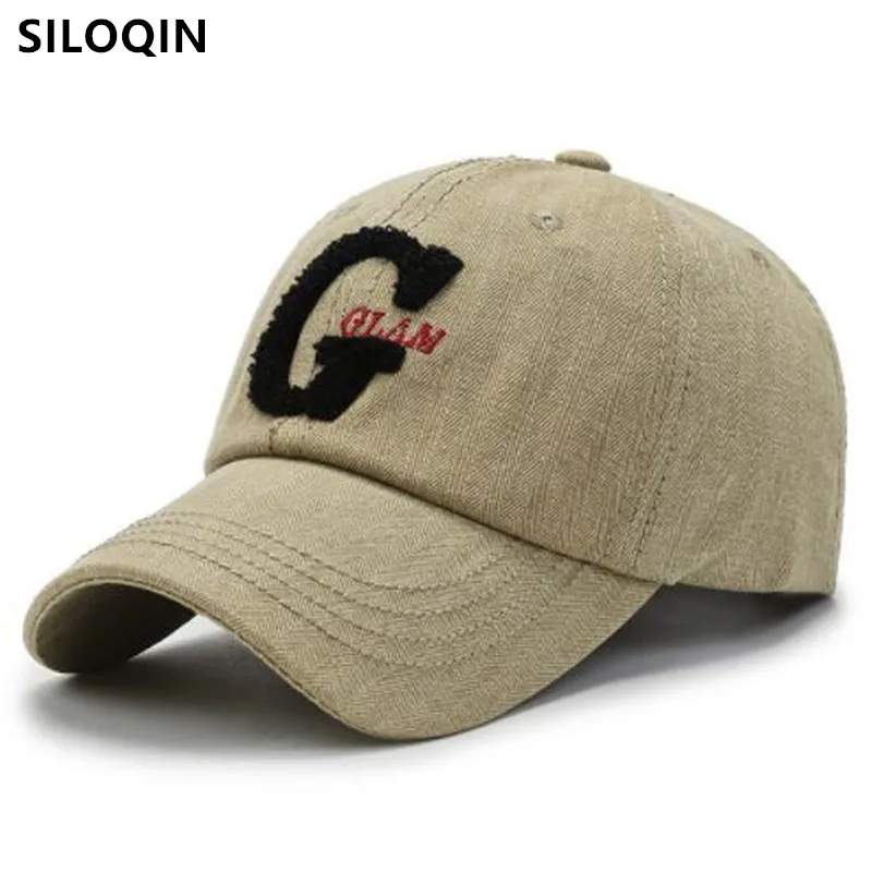 

SILOQIN 2022 Spring Men Women Washed Cotton Cloth Baseball Cap Vintage Letters Tongue Cap Bone Adjustable Size Couple Sports Hat