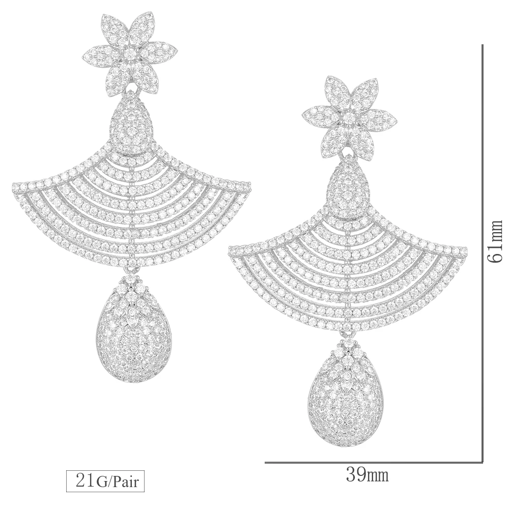 

missvikki Trendy New Gothic Europe Drop Dangle Earrings For Women Bridal Wedding Daily Party Luxury Noble Jewelry High Quality