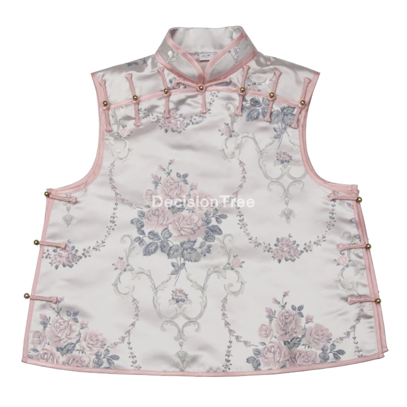 2021 вышивка qipao Традиционный китайский жилет для женщин Восточный ханьфу женский