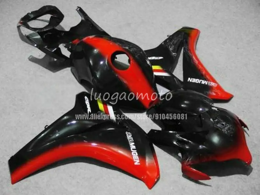 

Injection Fairings kit for HONDA CBR1000 2008 2009 2010 2011 cowlings CBR1000 08 09 10 11 Motorcycle Bodywork #black red #Q9M3F