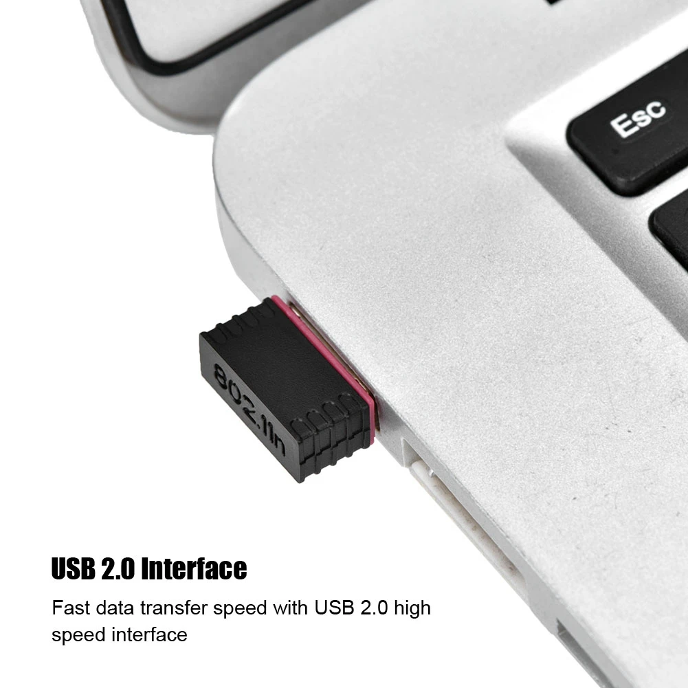 

SOONHUA 2.4GHz 600Mbps Mini USB Wireless Adapter Network Card USB 2.0 WiFi Dongle With Drive CD For WIN For MAC