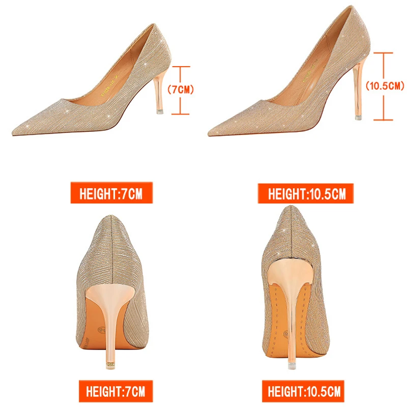 

Shoes Sequin Cloth Woman Pumps Sliver High Heels Women Stiletto Sexy Women Heels Ladies Shoes Fashion Heeled Shoes 2021