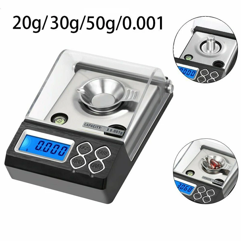 

Dreamburgh Mini Precision 0.001g Pocket Digital Scales for Gold Bijoux Sterling Jewelry Weight Balance Gram Electronic Scales