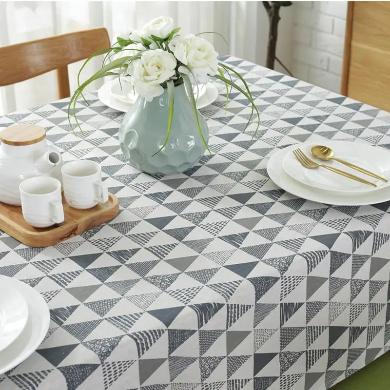 54 Треугольники печатных Скатерти страна Стиль плед печати прямоугольник